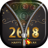 Happy New Year Zipper Lock Screen icon
