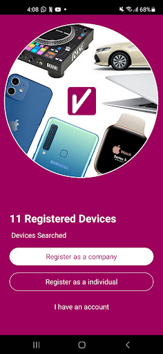 Android application Verivault screenshort