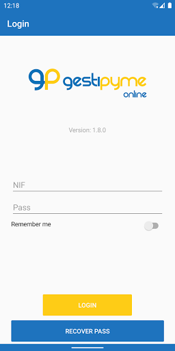 Android application gestipyme screenshort