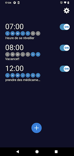 Aperçu de l'application