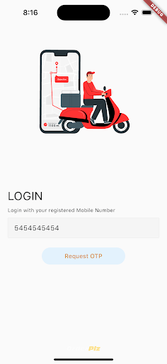 Android application OrderPLZ Delivery Partners screenshort