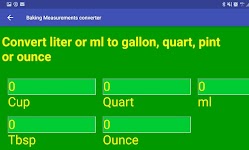 screenshot of Baking Measurements & Temp App