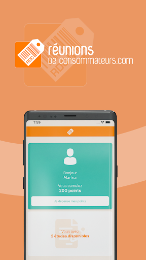 Android application Réunions de Consommateurs screenshort