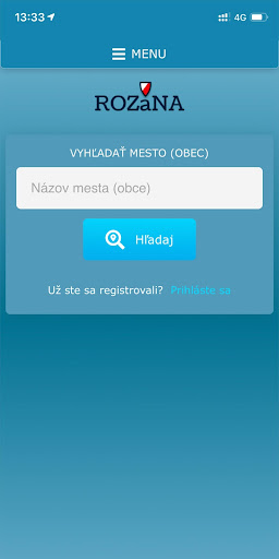 Android application ROZaNA screenshort