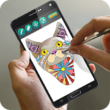 Mandala Coloring - Cat icon