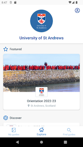 Android application University of St Andrews screenshort