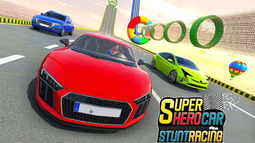 Superhero Car GT Racing Stunt Car Games For Kids