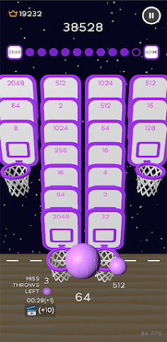 Hyper Dunk 2048 - Screenshot 2