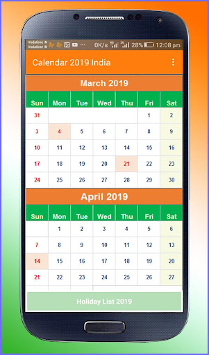 Calendar 2019 India
