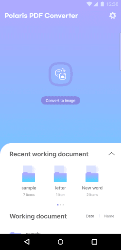 Android application Polaris PDF Converter-JPG,PNG screenshort