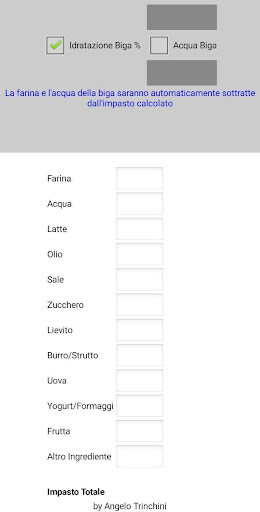 Calibra Ricette Screen 3