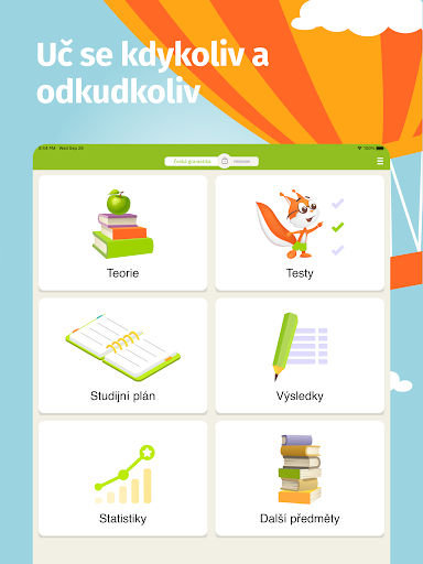 Screenshot of Czech grammar