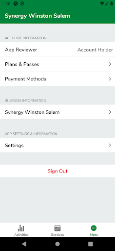 Android application SYNERGYWSNC screenshort