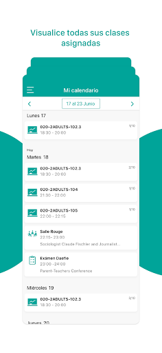 Android application AEC Teacher screenshort