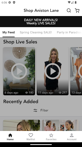 Android application Shop Aniston Lane screenshort