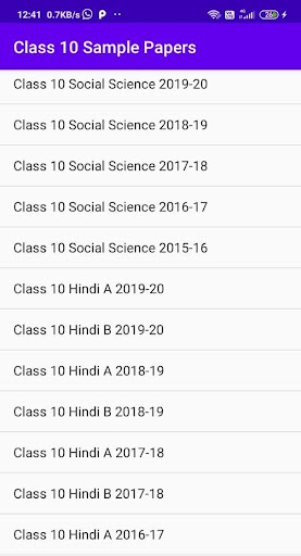 Android application CBSE Class 10 Sample Papers MA screenshort