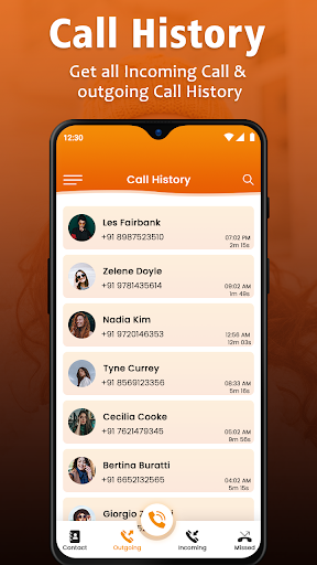 Screenshot of Call History :Get Call Details