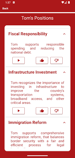 Get Votes App Screen 3