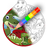 Dinosaur coloring icon