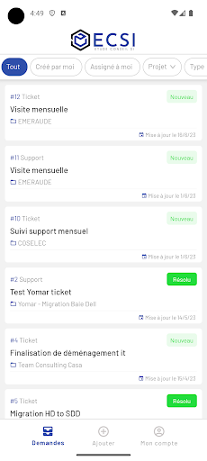 ECSI Support Screen 2