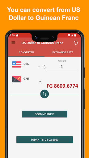 US Dollar to Guinean Franc Screen 2