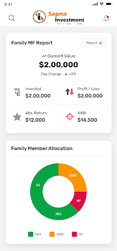 Android application Sapna Investment screenshort