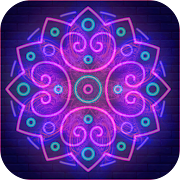 Magic Mirror Mandala Drawing - Symmetry Glow Art