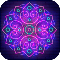 Magic Mirror Mandala Drawing - Symmetry Glow Art