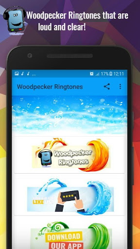 Android application Woodpecker Sounds screenshort