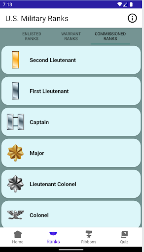U.S. Military Ranks Screen 3