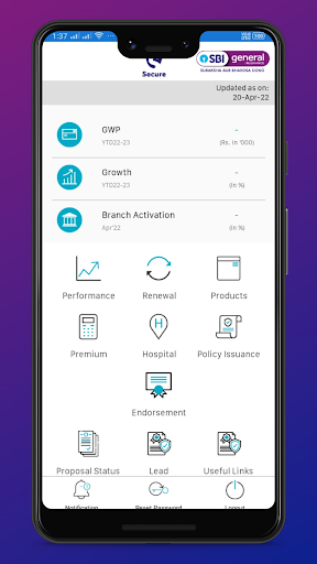 Android application SBI General Secure screenshort