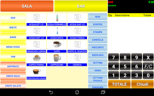 Android application PosFalco il punto cassa screenshort