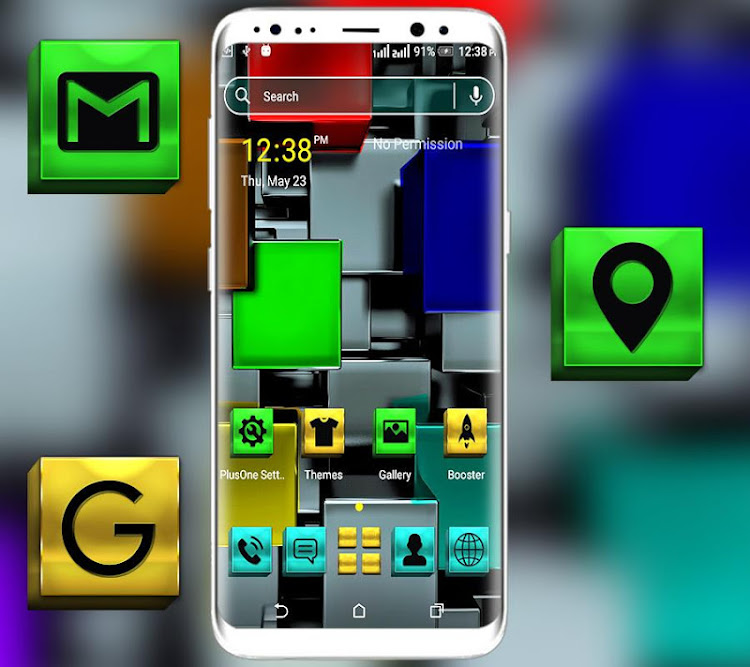 Colorful Metal Cube Theme - 2.4 - (Android)