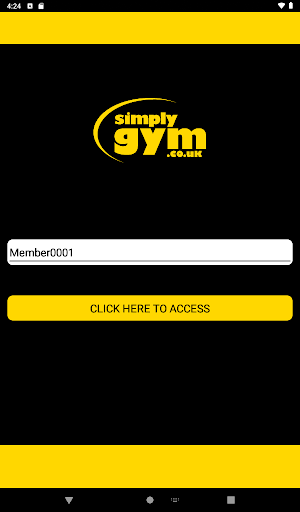 Simply Gym Tile Access Screen 2