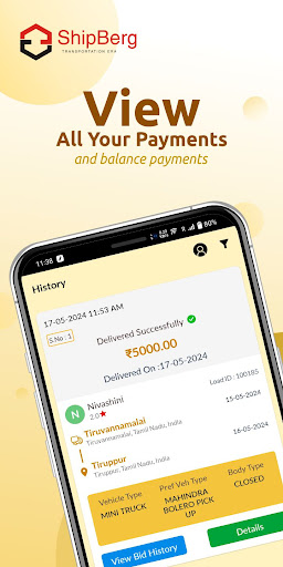 Android application ShipBerg-Supplier screenshort