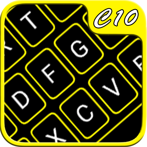 Yellow Neon Keyboard  Icon