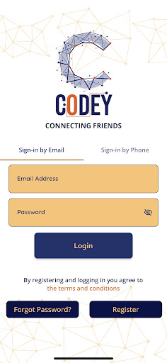 Android application CODEY Social screenshort