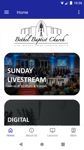 Android application Bethel Baptist Shelby, NC screenshort