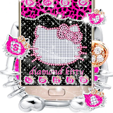 Pink Black Diamond Kitty Leopard Theme icon