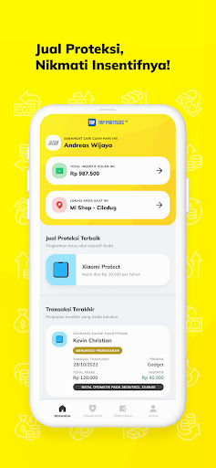Android application Tap Partners screenshort