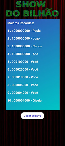 show do bilhão Screen 3