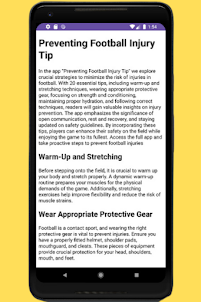 Preventing Football Injury Tip