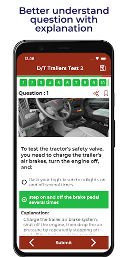 Arizona AZ CDL Practice Test Screen 2
