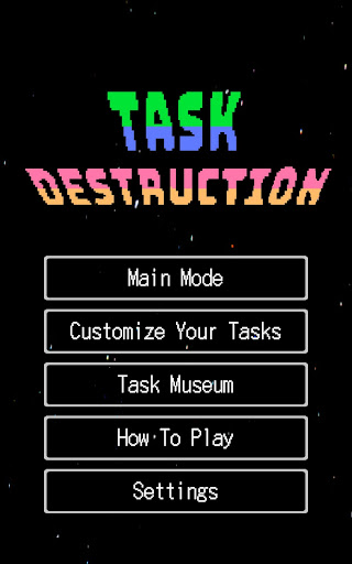 Android application TASK DESTRUCTION screenshort