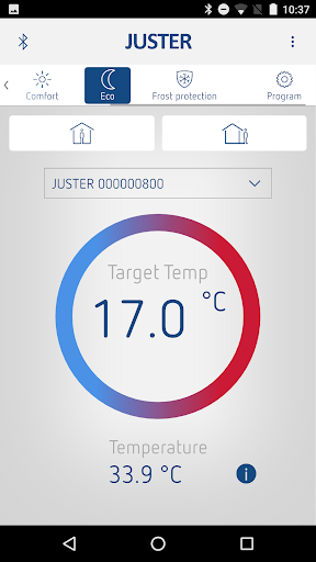 Android application JUSTER screenshort
