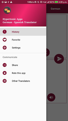 German - Spanish Translator Screen 3
