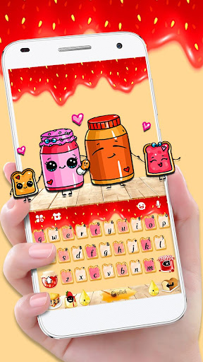 Android application Sweet Lovely Keyboard Theme screenshort