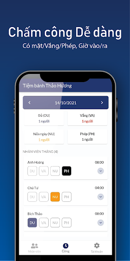 App Chấm Công Quản lý Nhân sự Screen 3