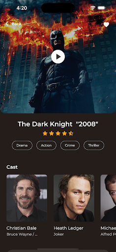 Filme Discover Movies, TV Show Screen 3