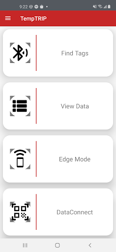 Android application TempTRIP End2End screenshort